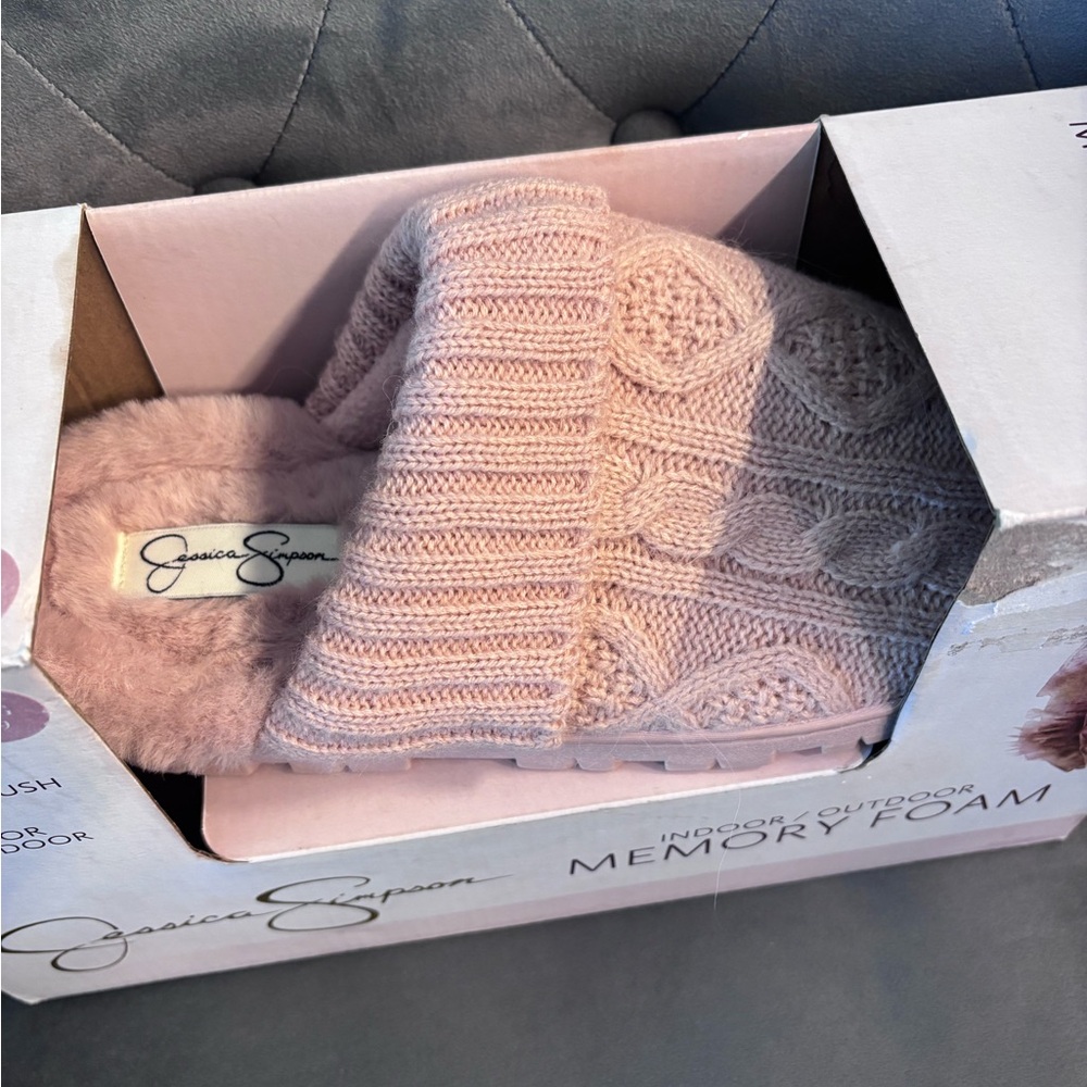 Jessica Simpson Blush Knit Slippers